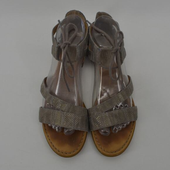 Born Womens Leather Sandals CBHB17 Size 8 Brown Embossed - Picture 9 of 13